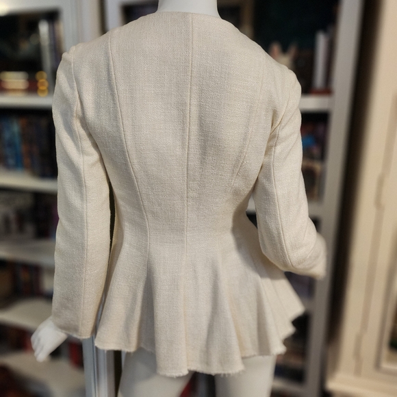 Theory Rice Canvas Tweed Peplum Jacket - Picture 6 of 8